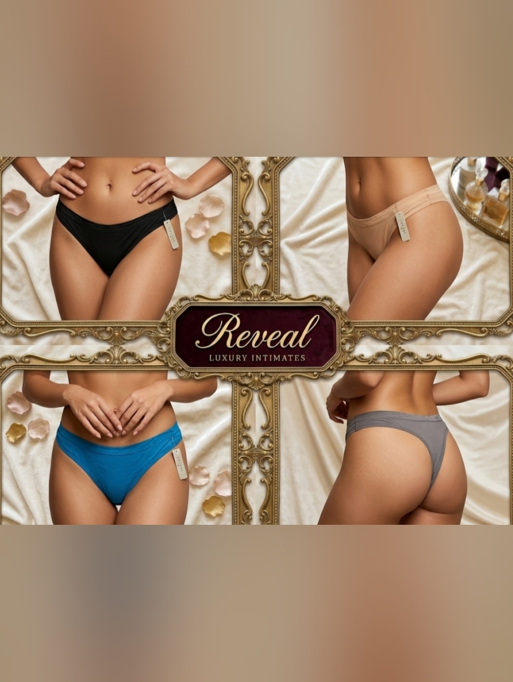 🛍️ Reveal Luxury Intimates | Set of 4  Mesh Thongs🛍️
